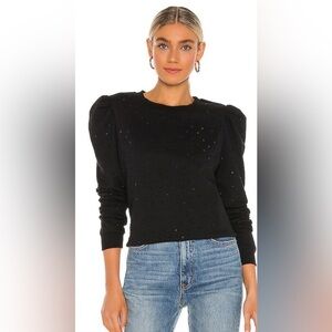 GENERATION LOVE Josephine Crystal Top Black Size Small‎